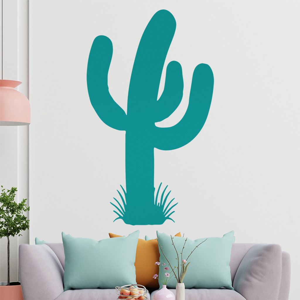 KIWISTAR Kaktus - Wüste Stachel Trocken Wandtattoo in 6 Größen - Wandaufkleber Wall Sticker - Dekoration, Küche, Wohnzimmer, Schlafzimmer, Bade...