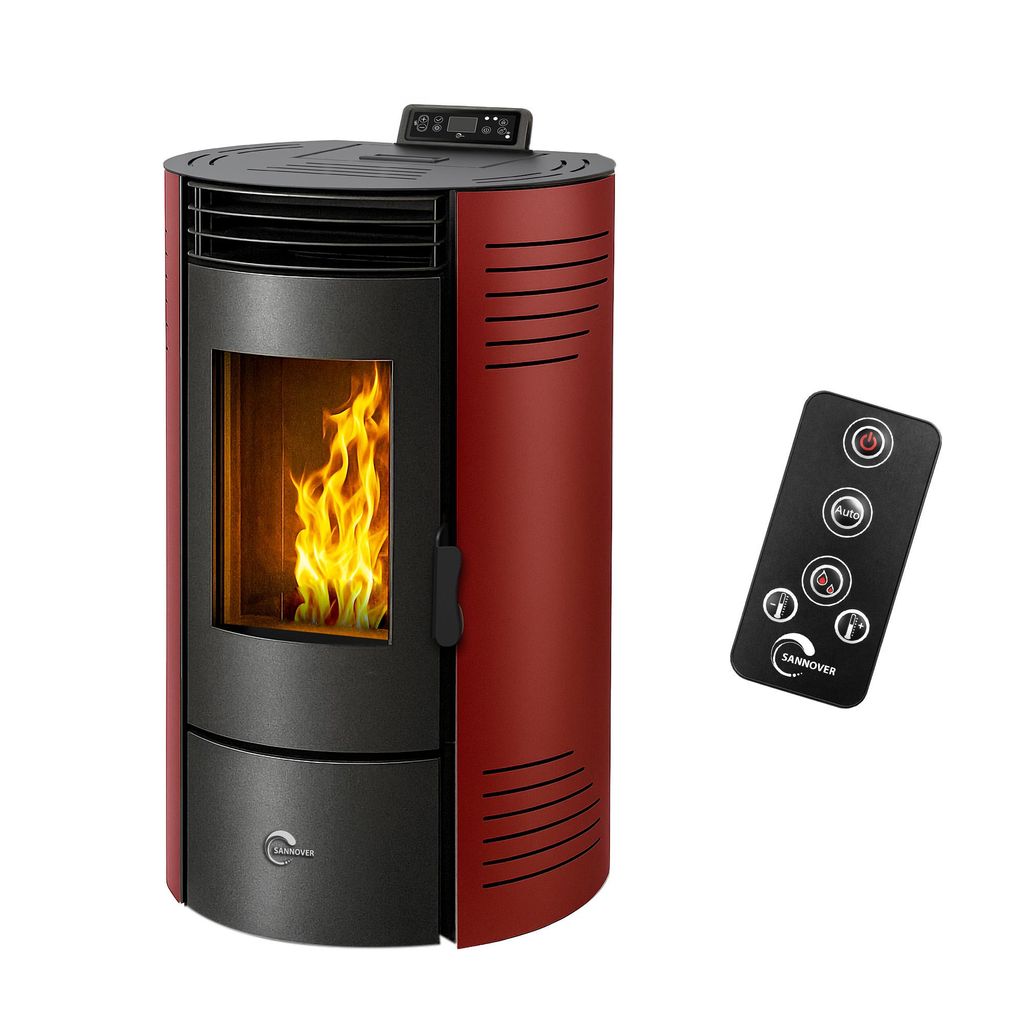 Stufa a pellet Azora 11,6 kW Bordeaux Sannover Immagine del prodotto 