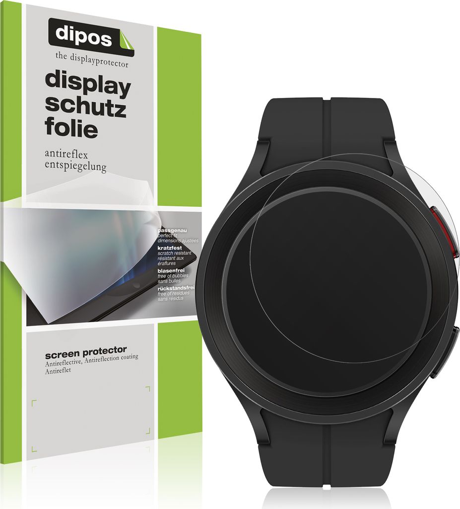2x Schutzfolie für Samsung Galaxy Watch 5 Pro matt Displayschutzfolie Folie Display Schutz dipos