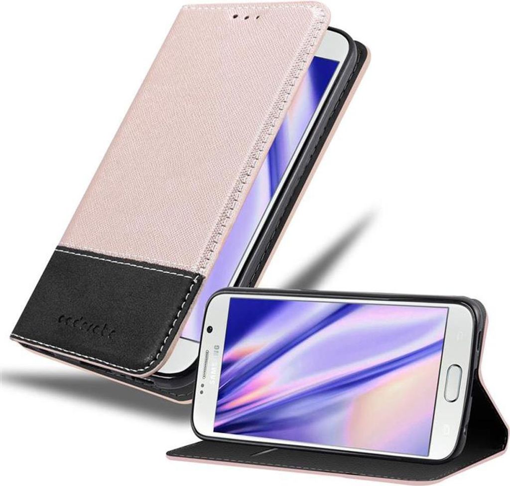 Cadorabo Hülle für Samsung Galaxy S6 Schutzhülle in Rosa SHandyhülle Book Case Etui Kunstleder