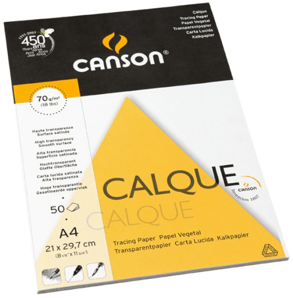 CANSON Transparentpapierblock Calque DIN A3 90 g/qm Produktbild 