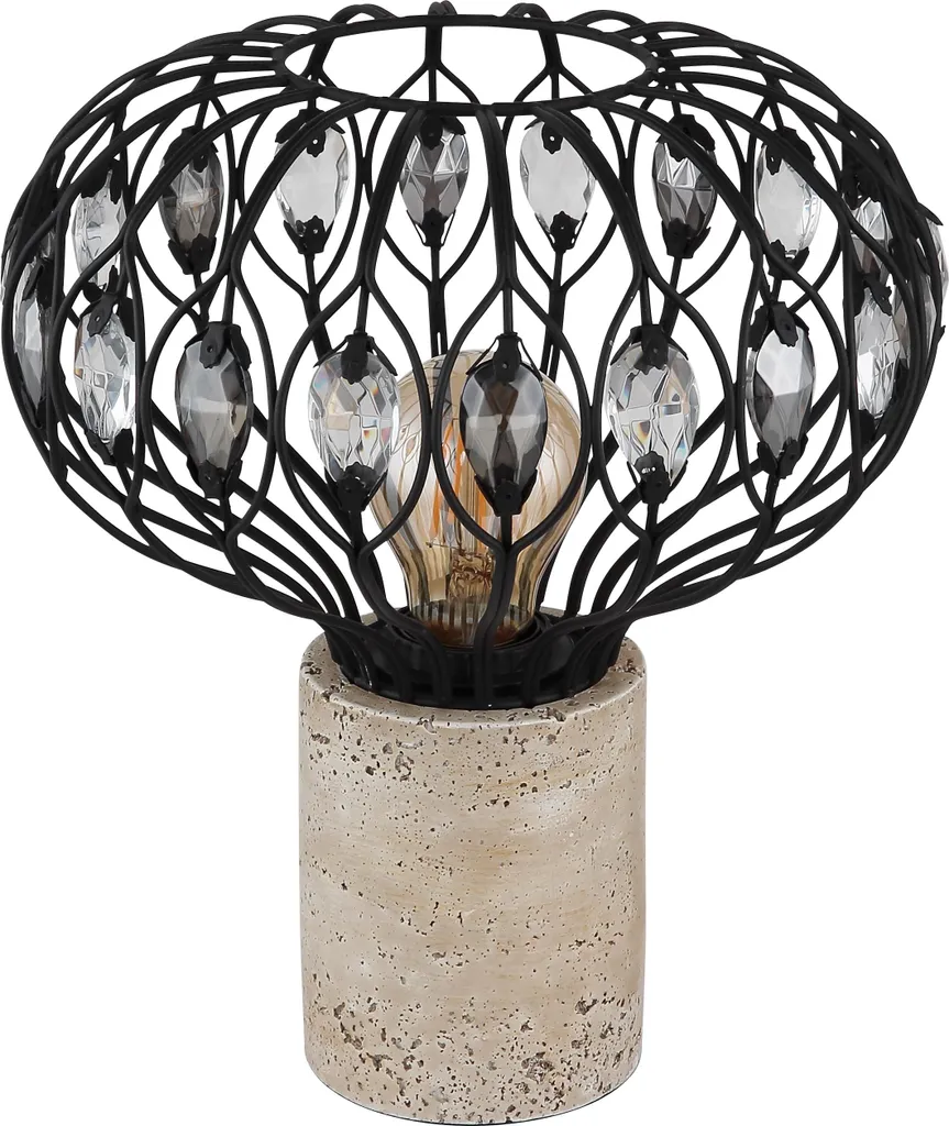 Globo Dorthy 15778T Lampe de Table E27 40W Aspect Travertin et Béton