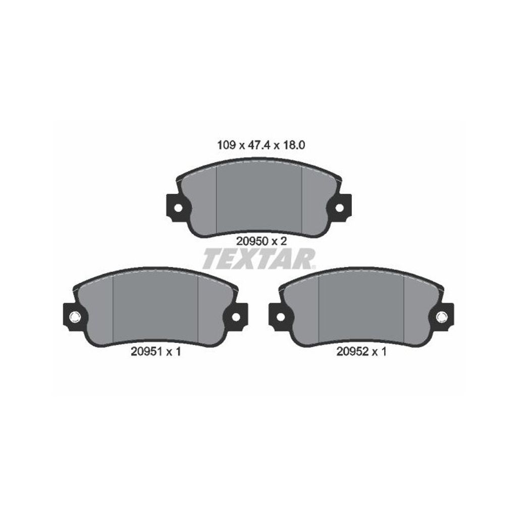 Textar Bremsbeläge vorne für Fiat Panda Regata Ritmo Lancia Y10 Seat Ibiza Fura