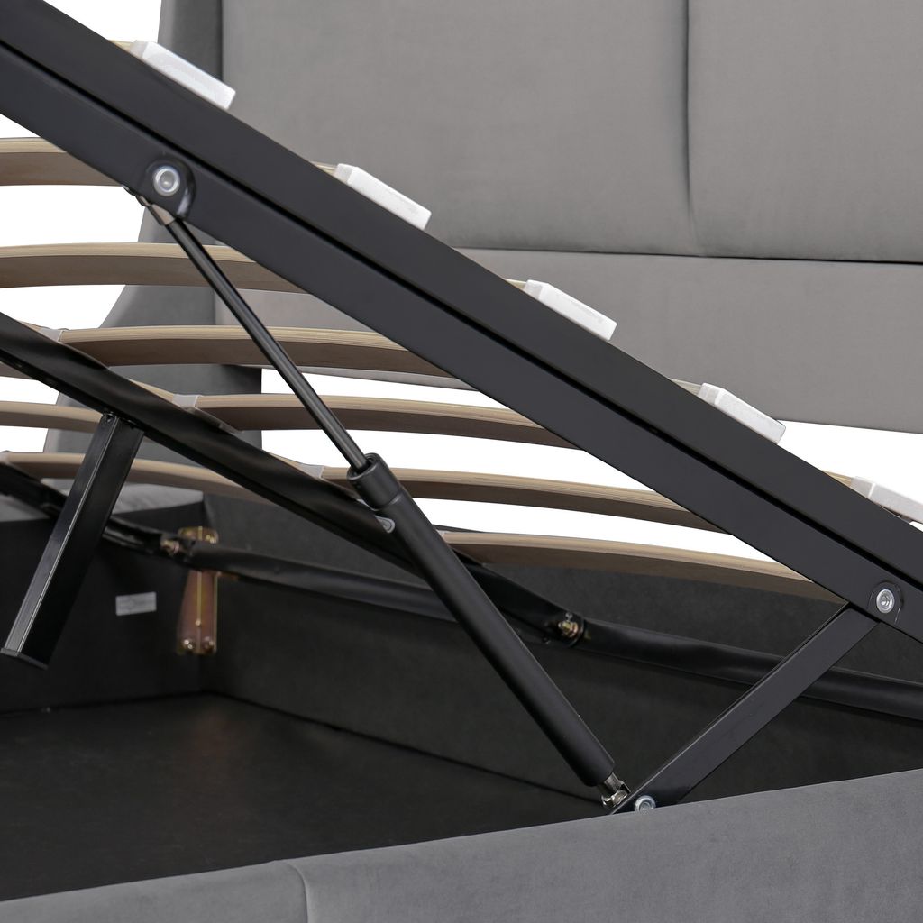 Merax Hydraulická posteľ Boxspring 180x200 cm Čalúnená Obrázok produktu 7