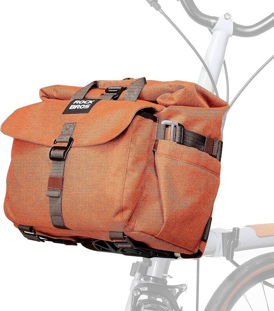 ROCKBROS Fahrradlenkertasche für Brompton Multifunktionale Lenkertasche Orange