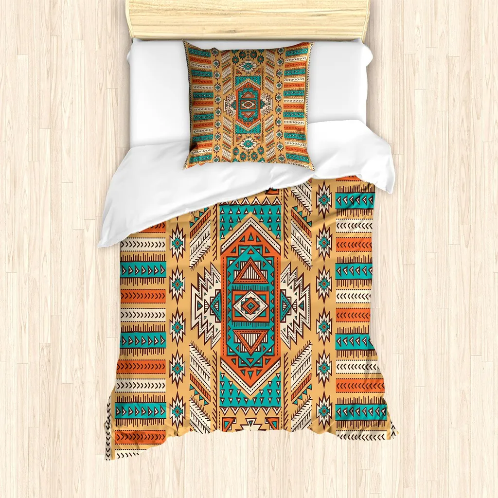 Set Copripiumino ABAKUHAUS Azteco 135x200 cm - Stile Etnico Boho