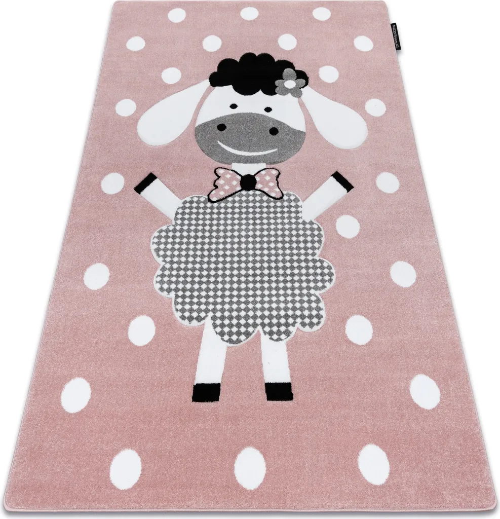 Tapis PETIT DOLLY mouton rose 180x270 cm - Décoration chambre enfant