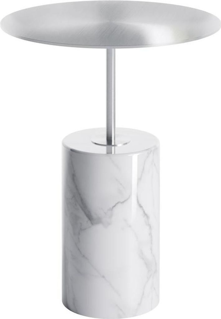 Steinberg Serie 541 Beistelltisch, mit Marmorsockel, rund, 400x400x525mm, SOLIDSurface, 541710052