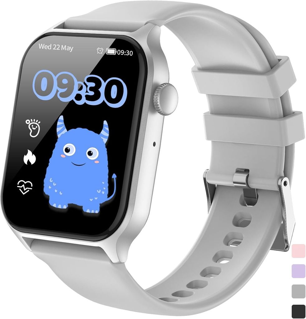 für Teenager Kinder mit Herzfrequenz Schlaftracker Schrittzähler Wecker Sport IP68 Wasserdicht Fitnesstracker