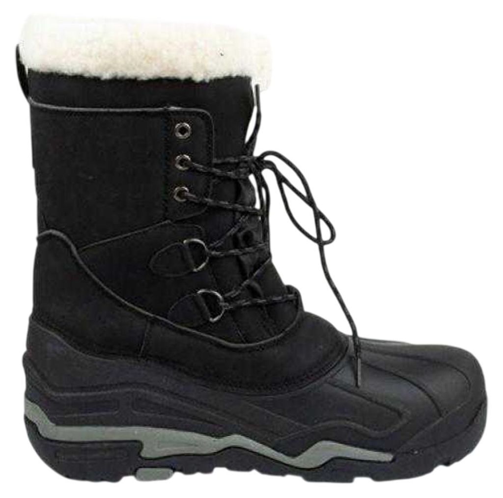 Geographical Norway - "Carl" Schneestiefel für Herren, Ökologisches Leder PP12250 (42 EU) (Schwarz)