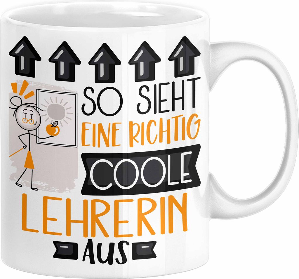 Lehrerin Geschenk Tasse Lustig Geschenkidee für Lehrerin Geburtstag So Sieht Eine Richtig Coole Lehrerin Aus Frauen Spruch Abschiedsgeschenk Absch...