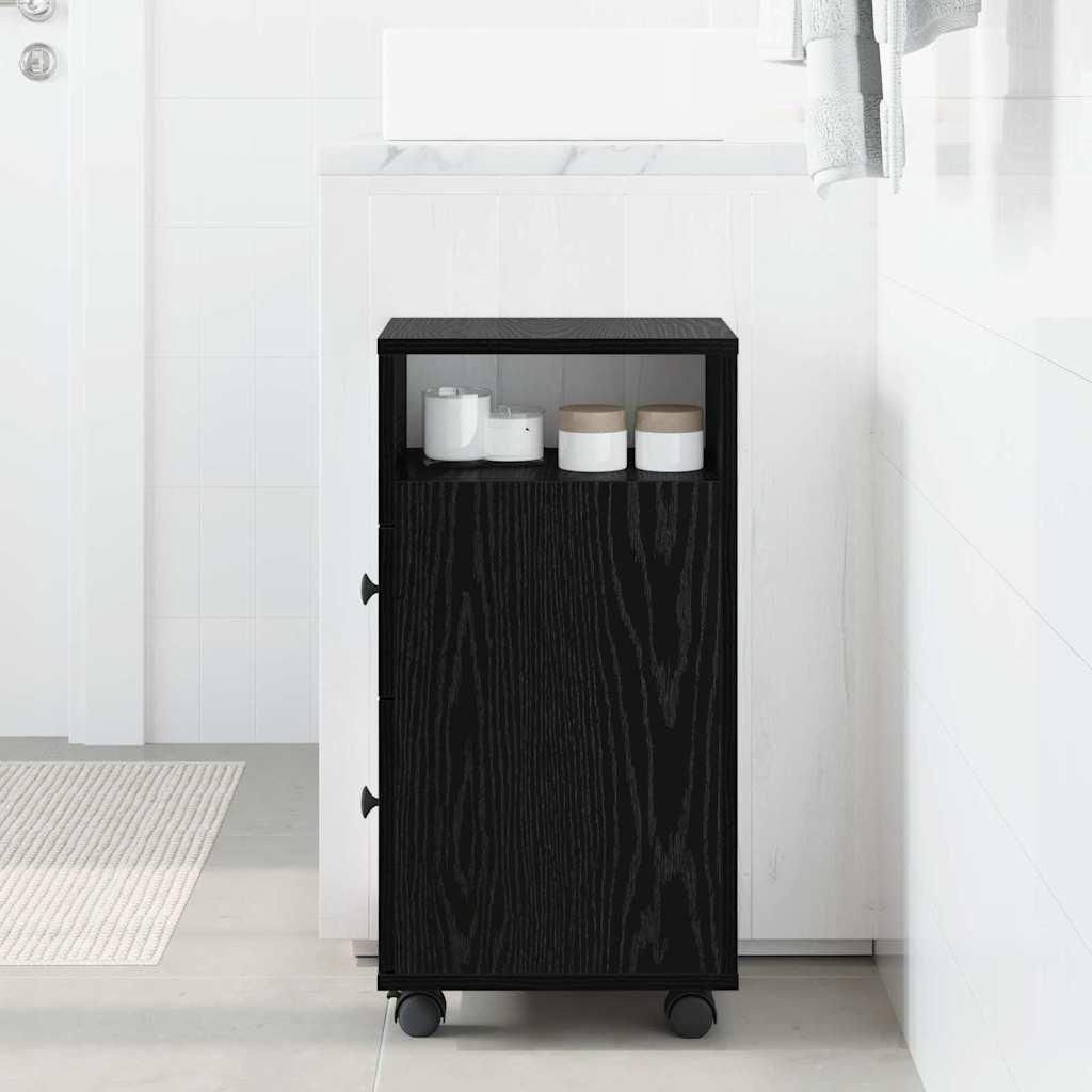 Maison Exclusive - Badezimmermöbel-Set Schwarz Eichen-Optik 33 x 23 x 65 cm