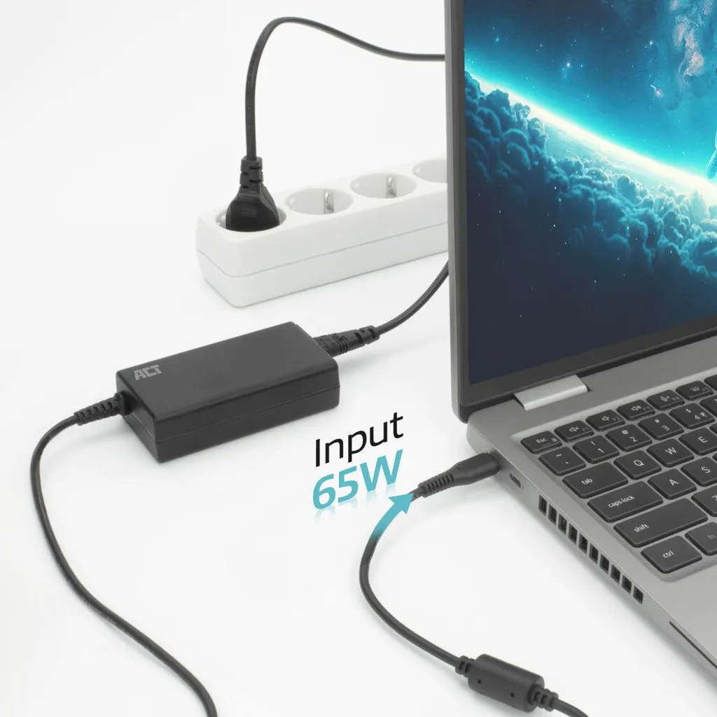 Chargeur PC portable 65W USB-C compact et puissant modèle extra plat - 13