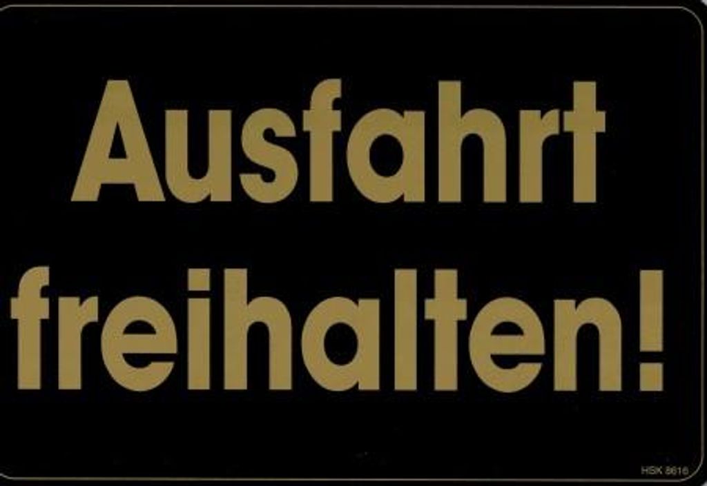 Parkschild - AUSFAHRT FREIHALTEN - 308616 - 30,5cm x 20,5cm