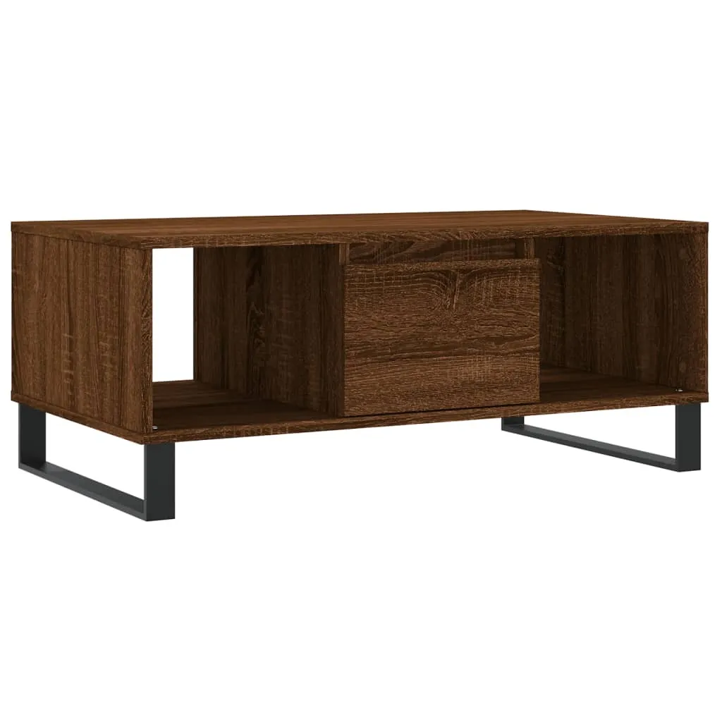 SYFAX™ Tavolino da Salotto Rovere Marrone 90x50x36,5 cm in Multistrato