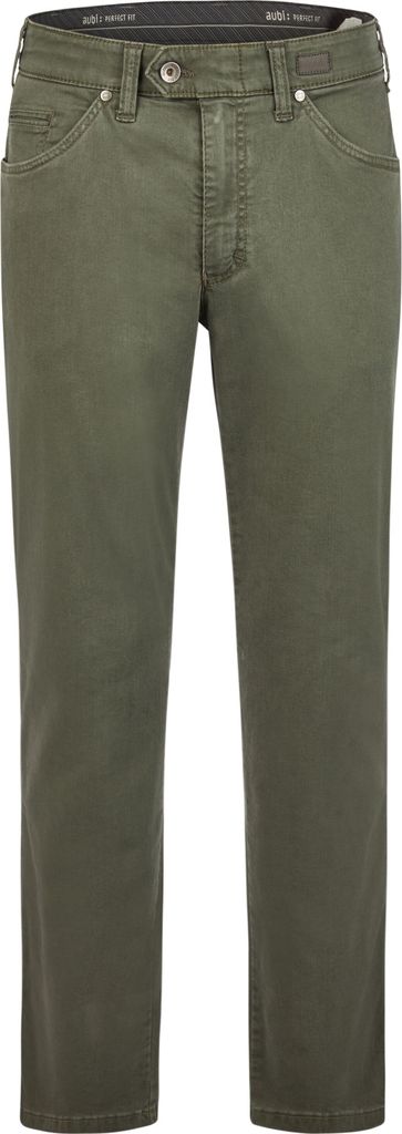 aubi Perfect Fit Herren Sommer Jeans Hose Stretch aus Baumwolle High Flex Modell 577 olive Größe 52