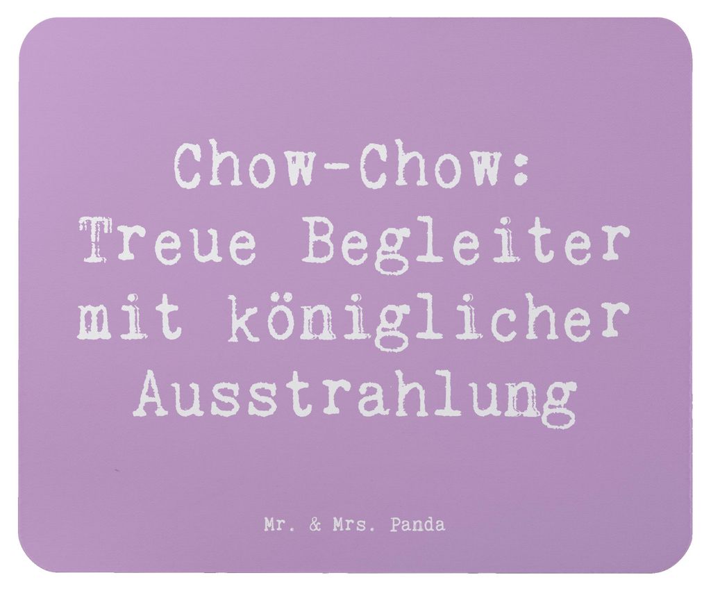 Mr. & Mrs. Panda Mouse Pad Spruch Chow-Chow Treue Begleiter - Lavendeltraum - Geschenk, Hunderassen, Mauspad, Informationen, mousematte, Pflege, Ei...