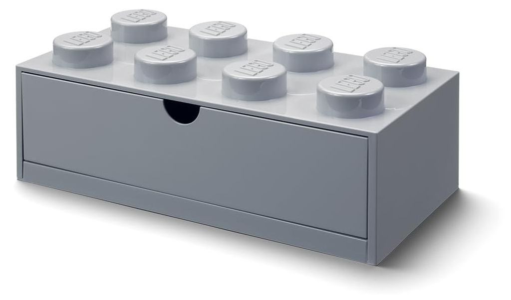 LEGO® Tischbox 8 mit Schublade - grau Produktbild 