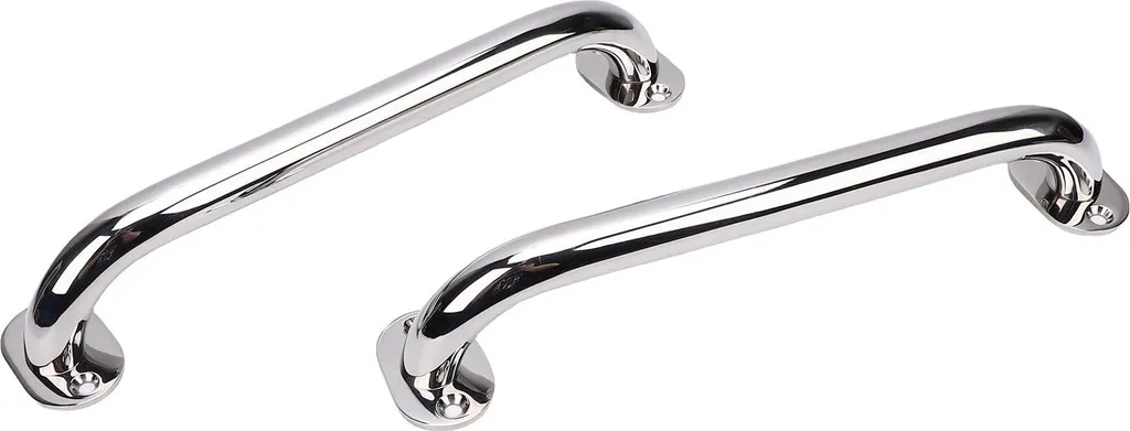Main Courante Inox pour Yacht 30cm avec Fixation par Bride et Boulon
