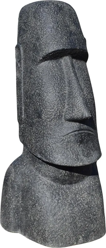 Statue Moai Durable de 120cm : Pierre Moulée Inaltérable face au Gel