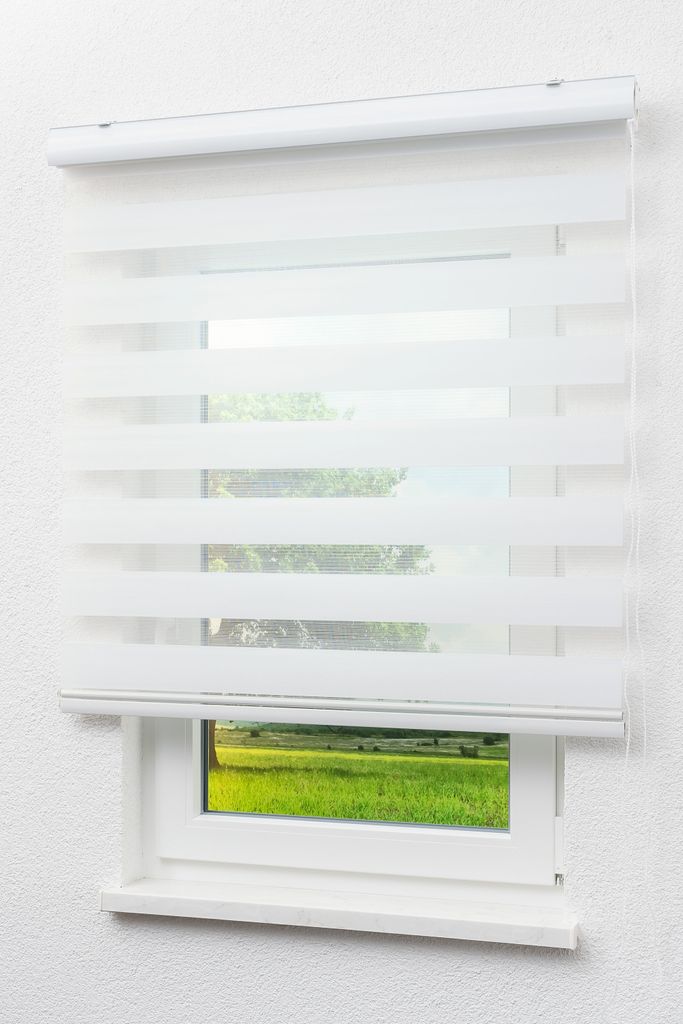 Lysel - Qualitätsdoppelrollo weiß, (B x H) 85cm x 175cm in weiß