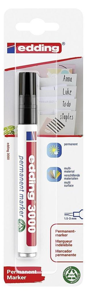 edding Permanentmarker edding 3000, nachfüllbar, 1,5 - 3 Zdjęcie produktu 