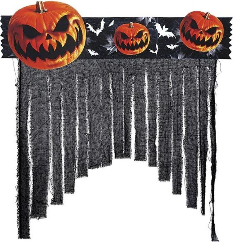 Horror Kürbis Vorhang 90 x 90cm
