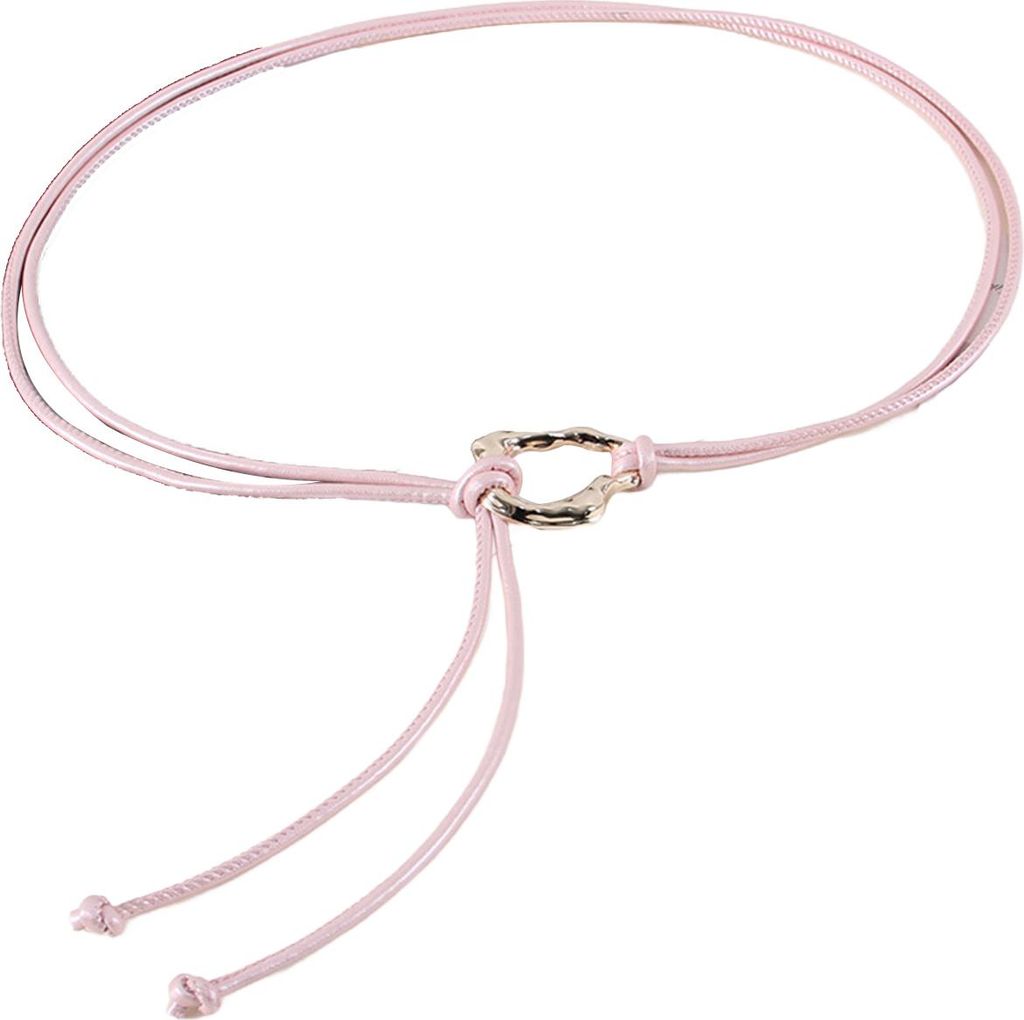 Damengürtel mit Metalldekor, Schnürgürtel aus Kunstleder, lässig, verschleißfest, Taillengürtel, vielseitiges Modeaccessoire