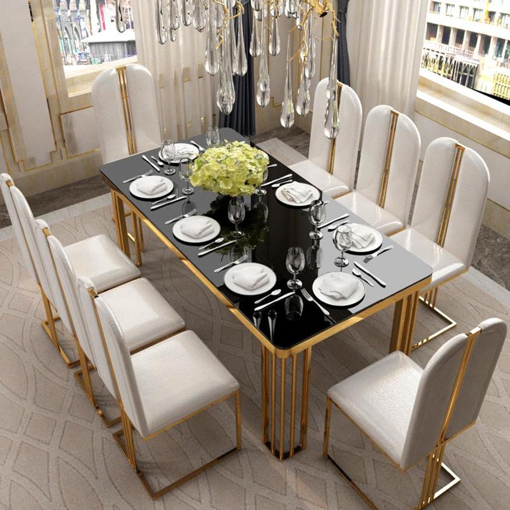 Essgarnitur Esstisch 6 x Stuhl Set Set Garnitur Tisch Klassische Essgruppe 7tlg.