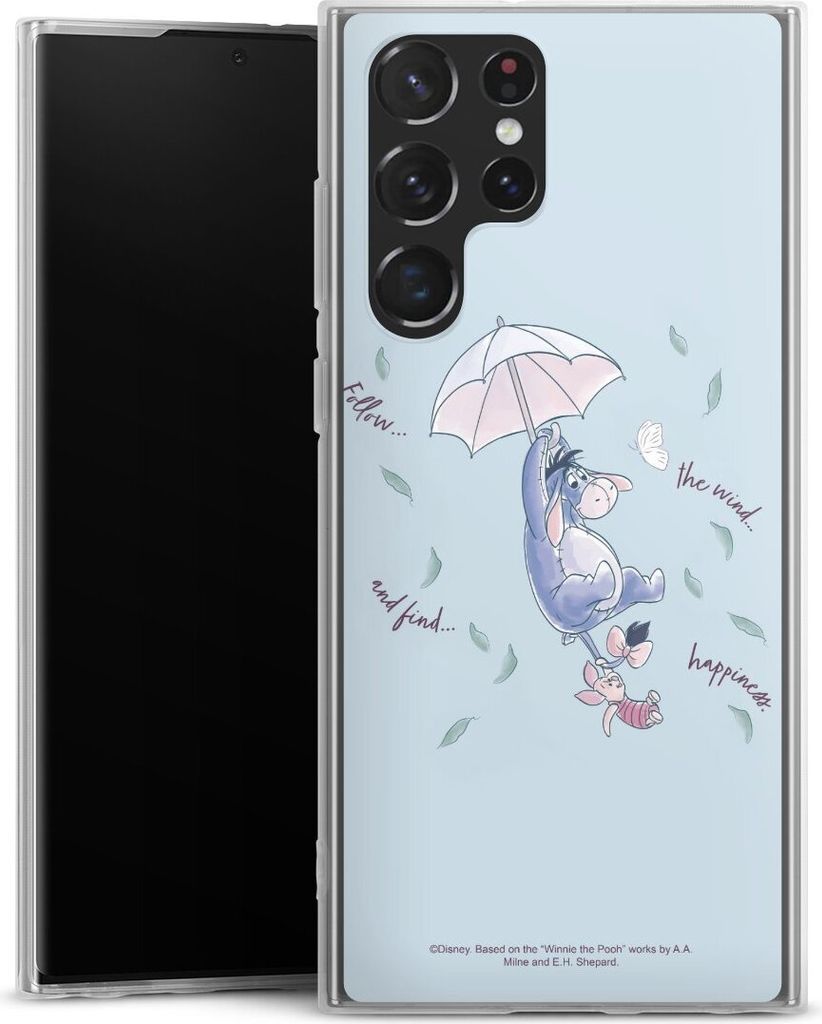 DeinDesign Slim Hülle für Samsung Galaxy S22 Ultra Silikon Case Ultra Dünn Handyhülle Disney Offizielles Lizenzprodukt Winnie Puuh I-Aah