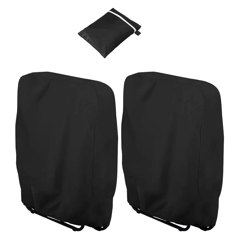 Protection de chaise extérieure noire 110x71cm - Set de 2 unités - 5