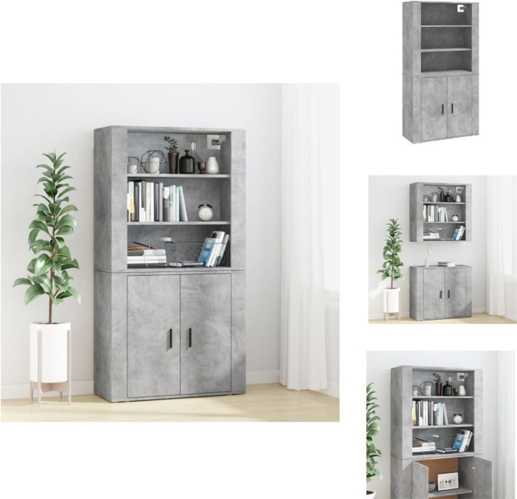 vidaXL Highboard Betongrau Holzwerkstoff - Sideboards
