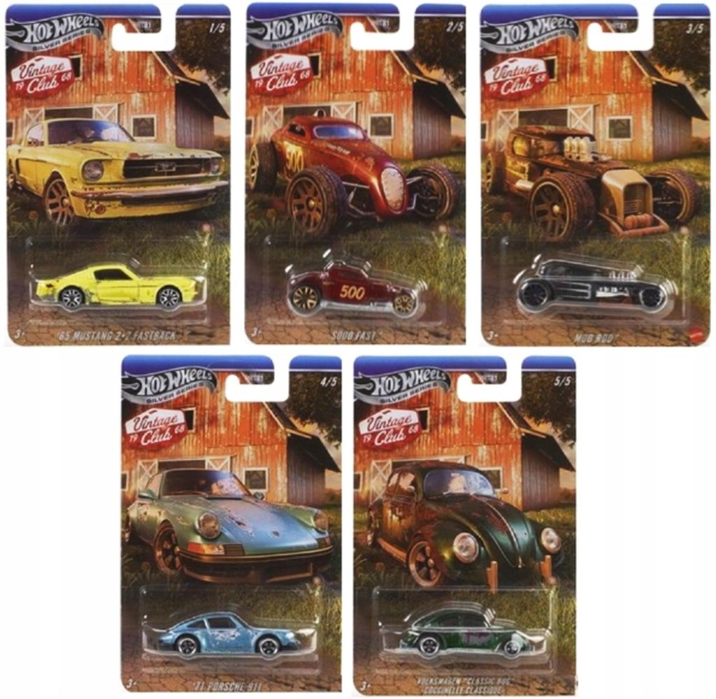 Hot Wheels Vintage Club Silver Series 5er Set HRT81-979H Produktbild 