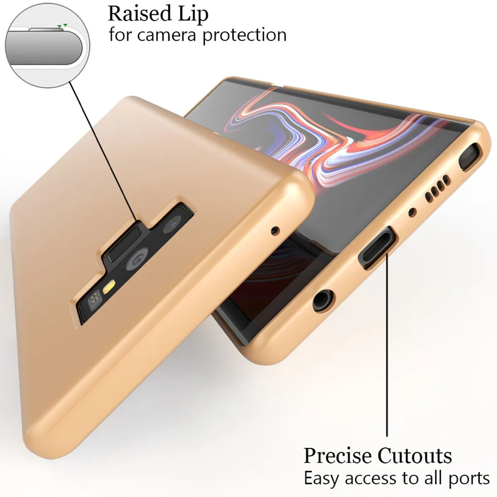 NALIA Cover Samsung Note 9 Oro: Custodia Rigida Sottile Elegante - 2