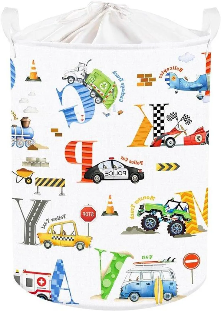 Panier à linge voiture pour organiser la chambre enfant, modèle pliable
