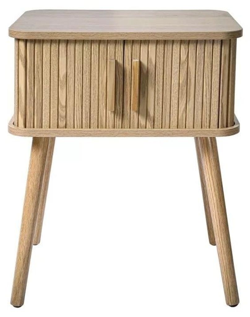 CALICOSY - Table de Chevet Vintage 2 Portes Coulissantes Image du produit 