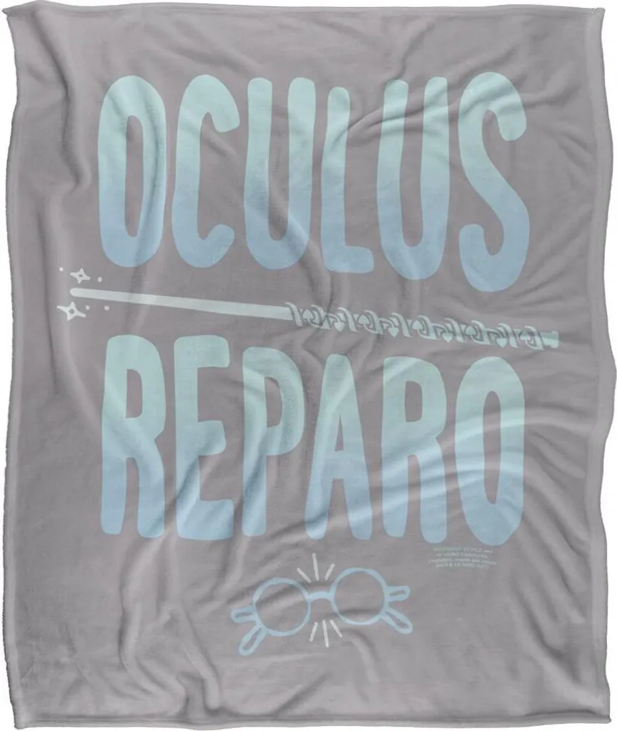 Plaid Harry Potter avec Baguette Magique Oculus Reparo TV18784 Coloré