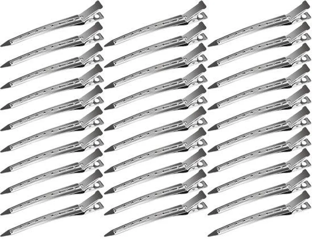 Lot de 30 Pinces à Cheveux en Métal Argenté pour Boucles et Coiffure