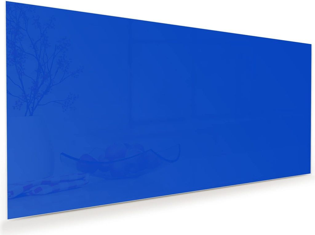 Glasbild 60x30cm in XXL für Wohnzimmer, Schlafzimmer Motiv Königsblauer Hintergrund III