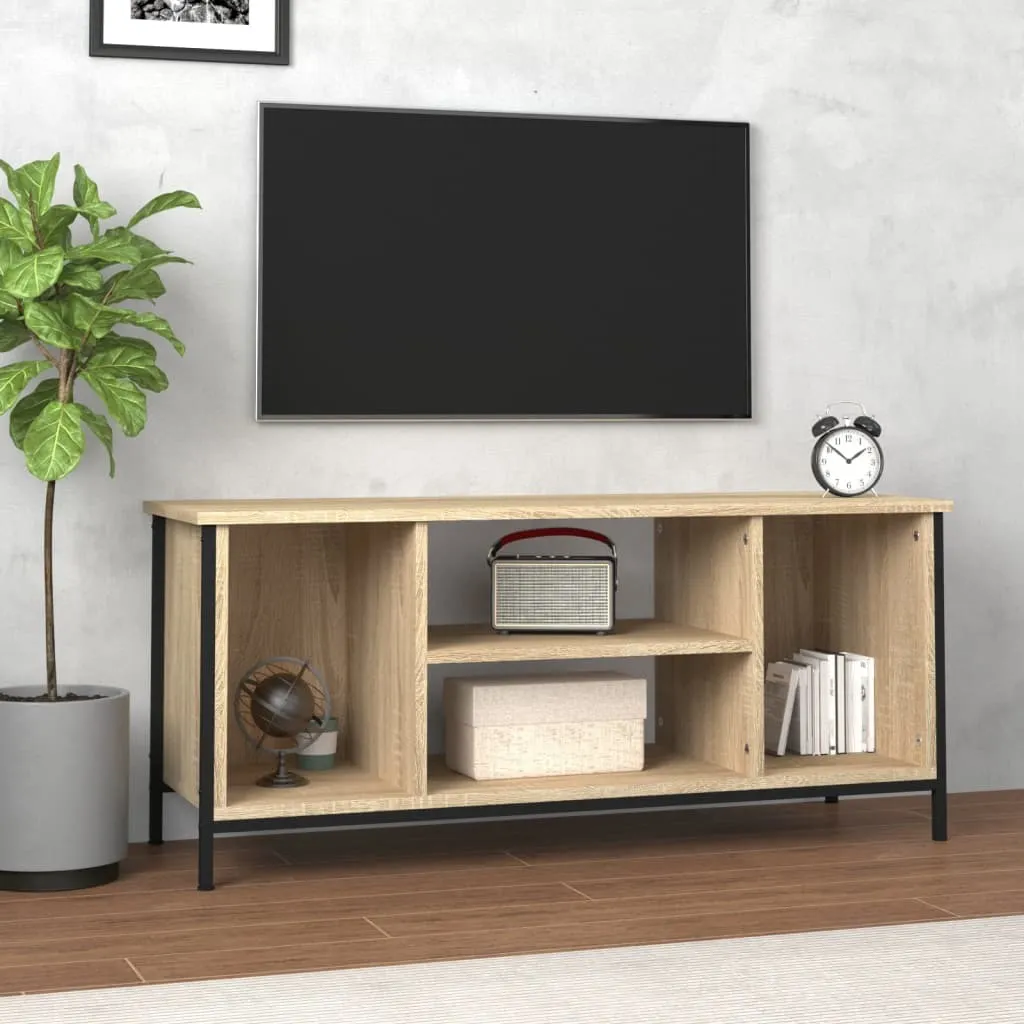 Supporto TV Rovere Sonoma 102x35x45 cm | Mobiletto Legno per Soggiorno