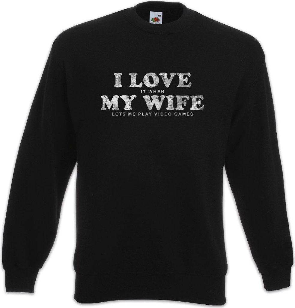 Urban Backwoods I Love My Wife, Sweatshirt, Farbe: Schwarz, Größe: XL