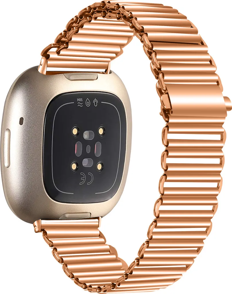 Cinturino Oro Rosa Fitbit Versa 3 / Sense 2 - Acciaio Inox Premium