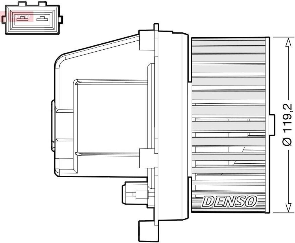DENSO DEA33003 Gebläsemotor Innenraumgebläse für VOLVO V70 Produktbild 