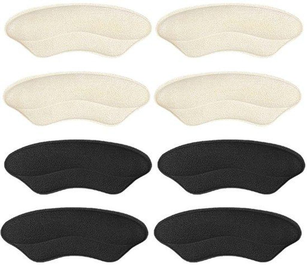 Hochhacken-Sicherheitszehenpads aus weichem, reißfestem Schaum - 2 Stück schwarz + 2 Stück Aprikosen