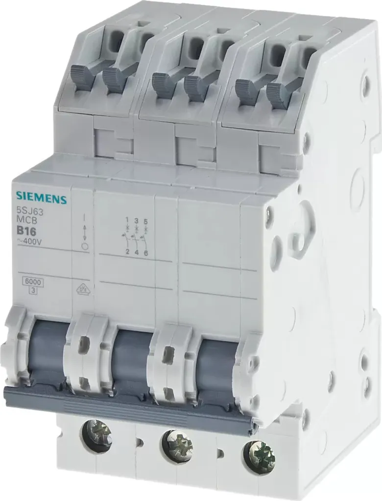 Disjoncteur Divisionnaire Siemens 16A Triphasé Courbe C - Gamme 5SJ6316