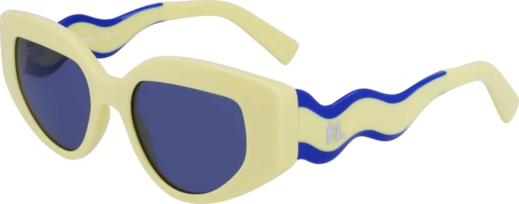 Lunettes Karl Lagerfeld KL6144S en acétate jaune brillant haute qualité