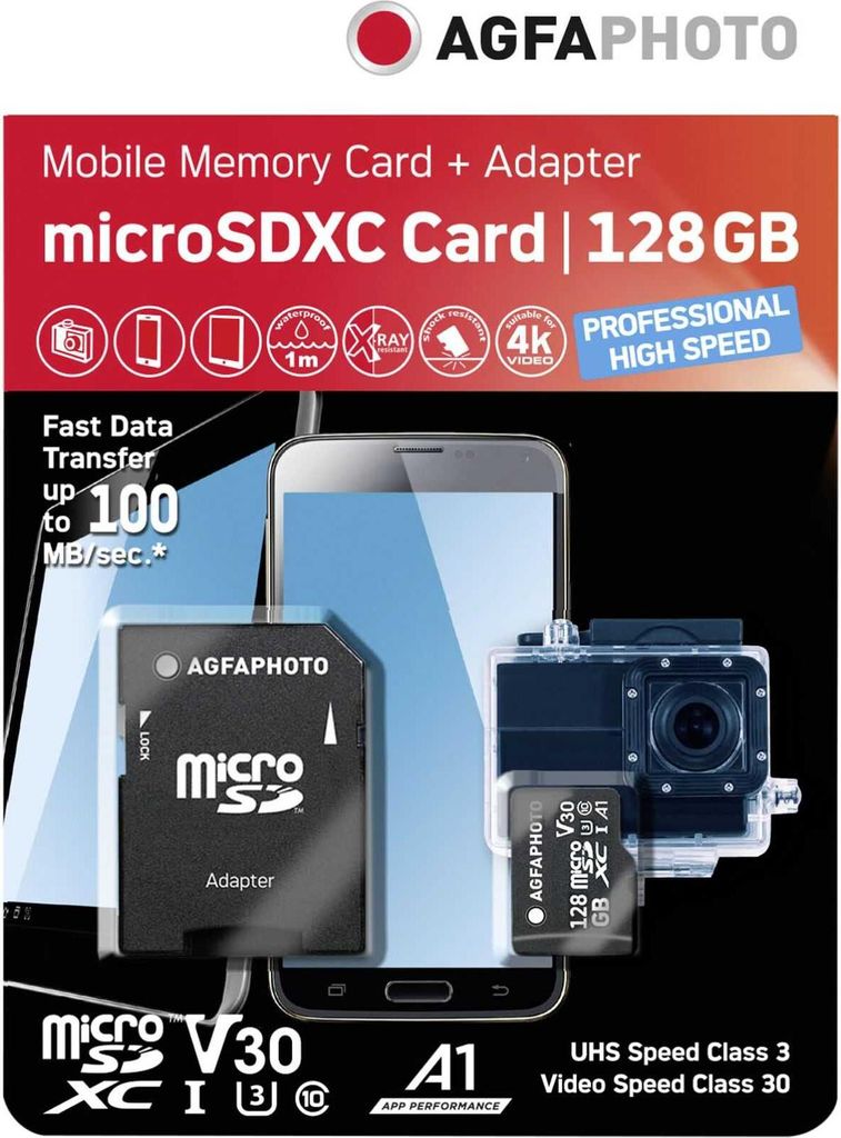 AgfaPhoto 10613 Speicherkarte 128 GB MicroSDXC UHS-I Klasse 10 (10613)