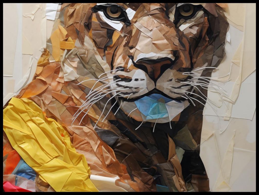 Plakat 80x60cm Papier Tiger