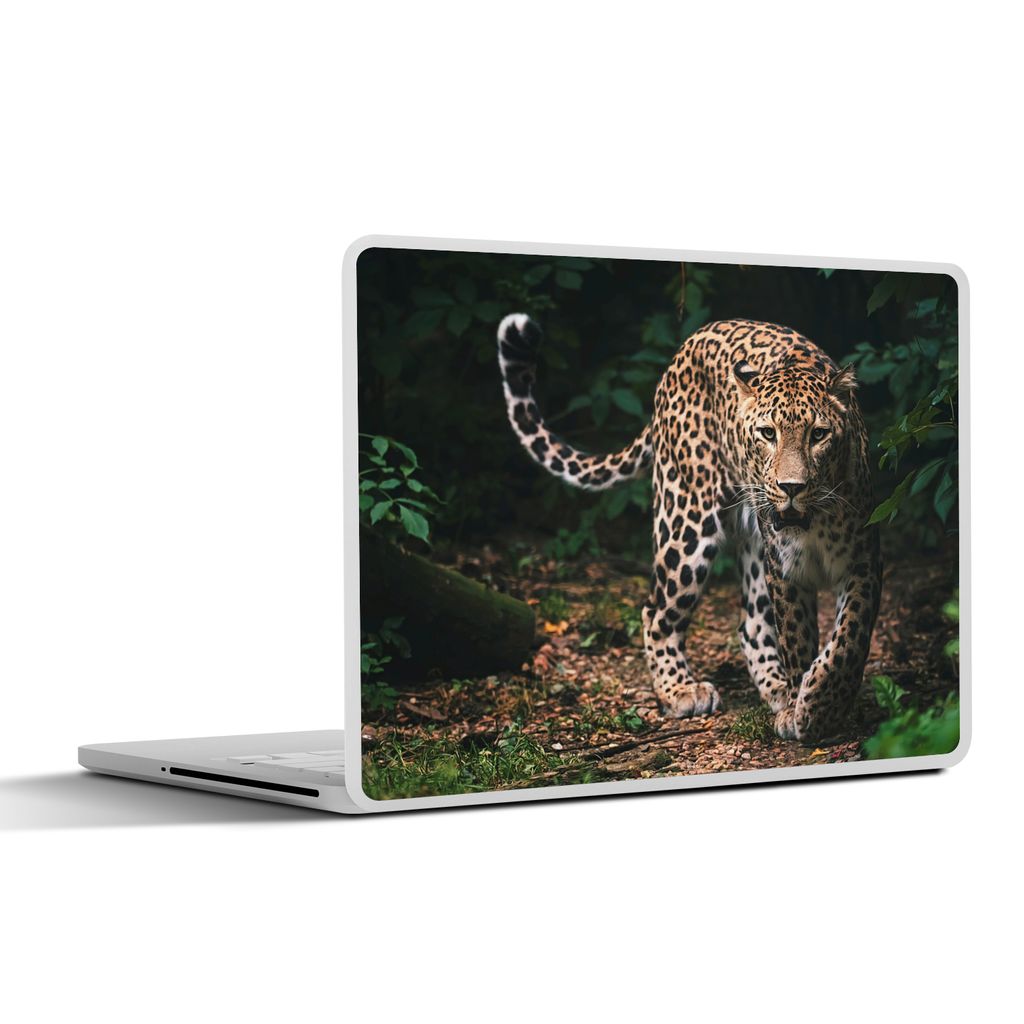 MuchoWow Laptop Aufkleber Sticker Cover Wildtiere - Leopard - Dschungel - Natur 30x21 cm - Sticker für Laptop - Selbstklebend