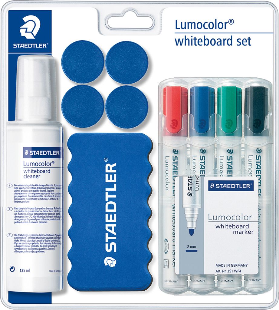 STAEDTLER Lumocolor Whiteboard-Set 4 Whiteboardmarker 1 Produktbild 